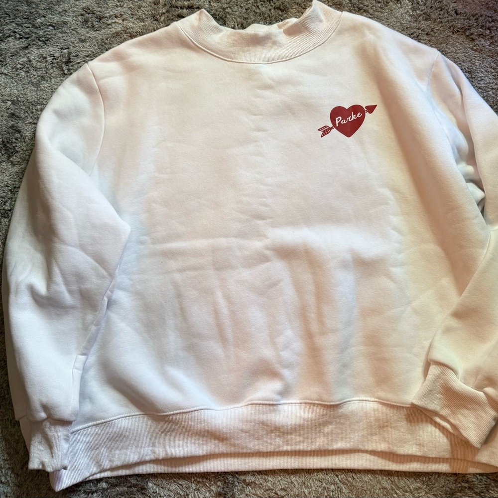 Parke White Crew Neck Sweater